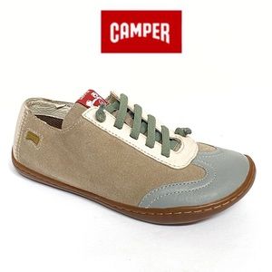 Camper peu tan blue suede leather lace up sneakers